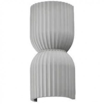 Γύψινη Απλίκα Τοίχου με 2 ντουί GU10 230V Στρογγυλή Γκρι 43075-G